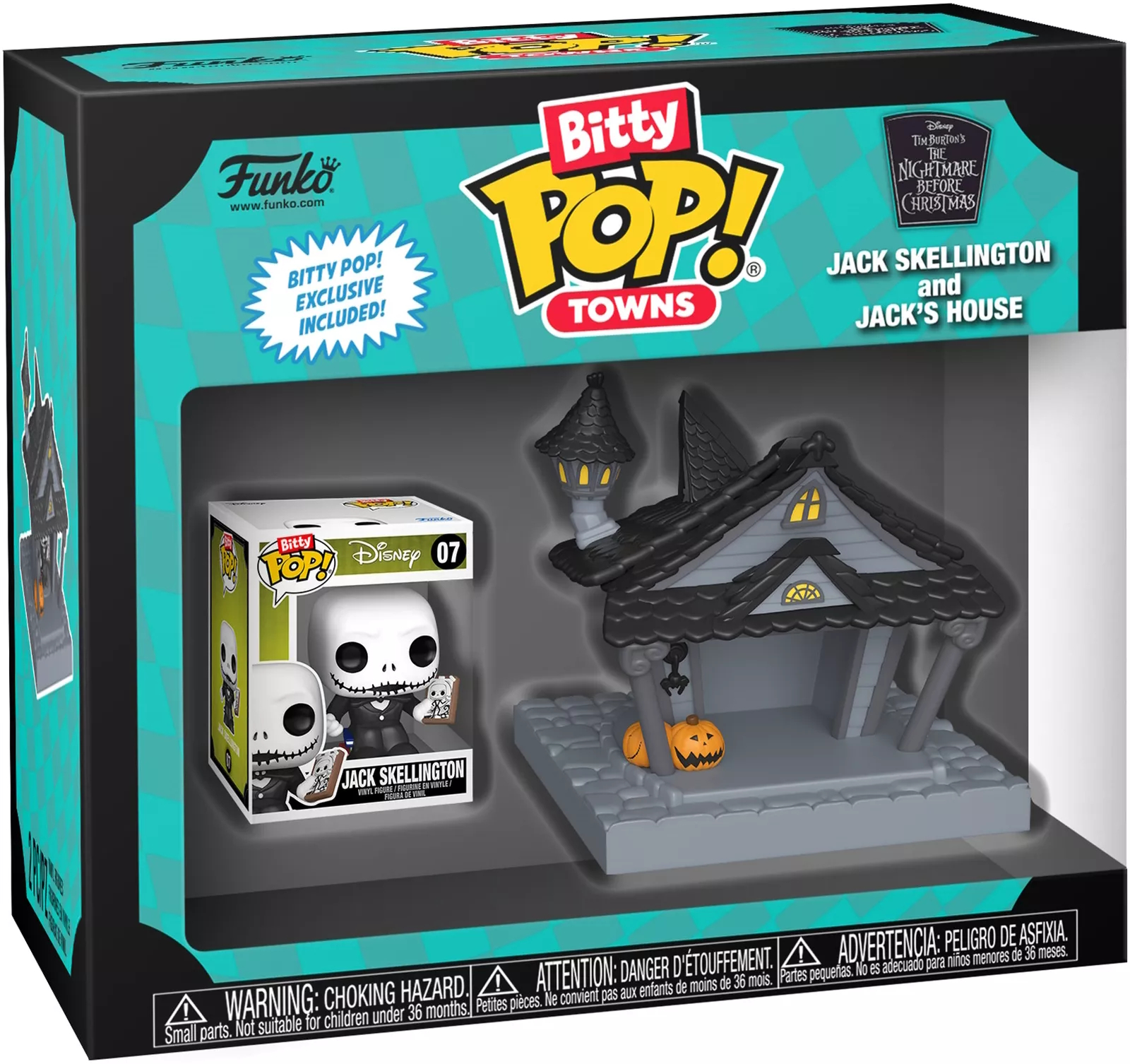 Funko Bitty Pop! Nightmare Before Christmas - Jack Skellington e Jack's House
